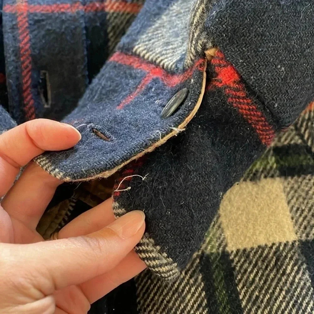 Vintage Sears Sportswear Wool Plaid Jacket Men’s 42 Button Front Outdoor Woodsy - Picture 15 of 15